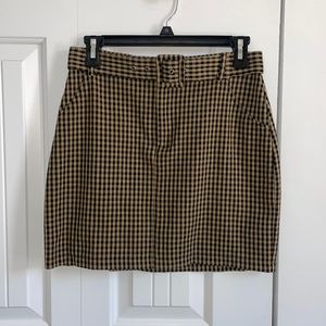 Black and Tan Plaid Hollister Skirt